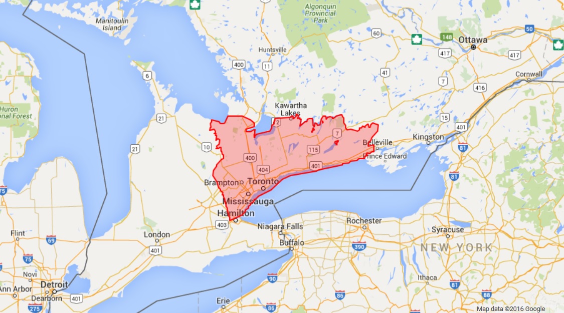 Oak Ridges Moraine Groundwater Coverage Map